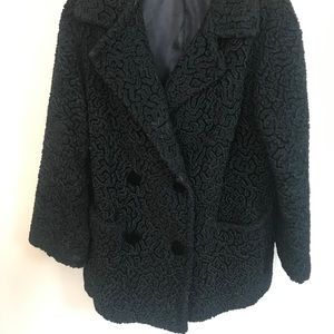 1950s Curly Black Persian lambs wool Jacket